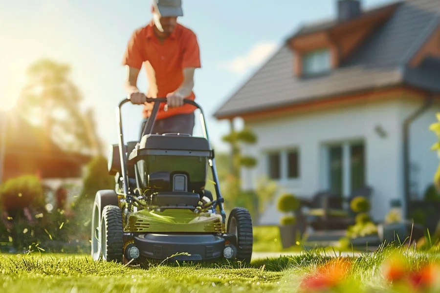 battery powered electric lawn mowers